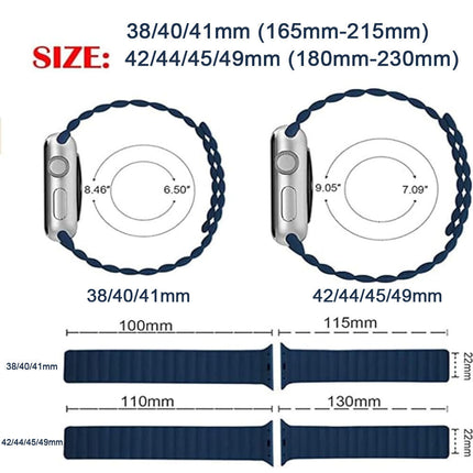 Red 42mm/44mm/45mm/49mm Apple Watch iWatch Band Series 9 8 7 SE 6 5 4 Magnetic Strap Silicone 40 44