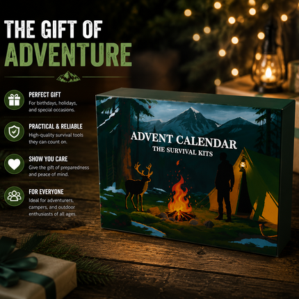 24 IN 1 Advent Calendar Outdoor Camping Gear Multi Tool Set Hiking Kit
