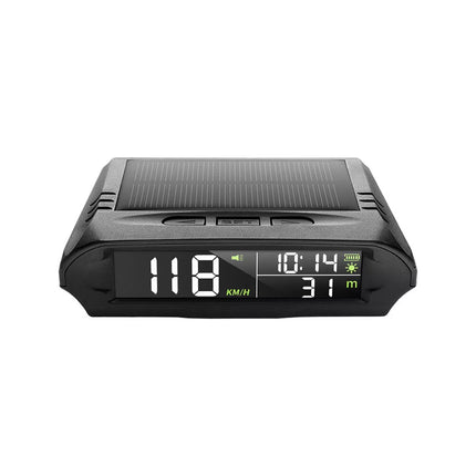 Wireless Solar GPS Speedometer Powered Car HUD Head-Up Display Digital Universal
