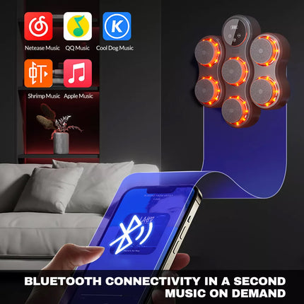 Music Boxing Machine Reaction Target Bluetooth Home Gym Electronic Wall Target