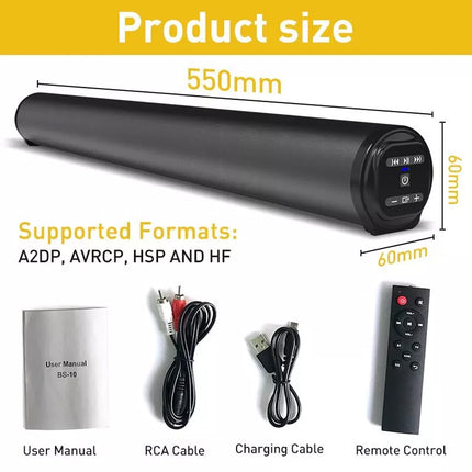 Bluetooth 5.0 Sound Bar TV Soundbar Wired Wireless Home Theater Surround Sound
