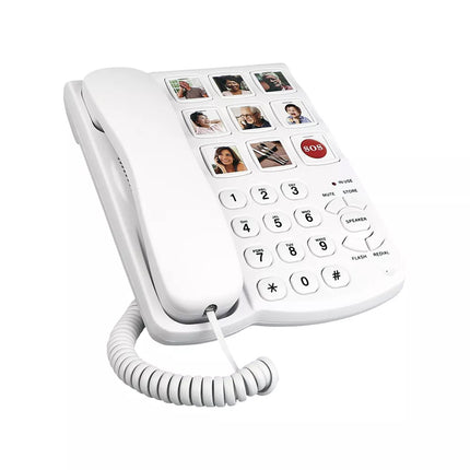 Corded Telephone 9 Piction Amplified Picture Landline Phone for Seniors Elderly