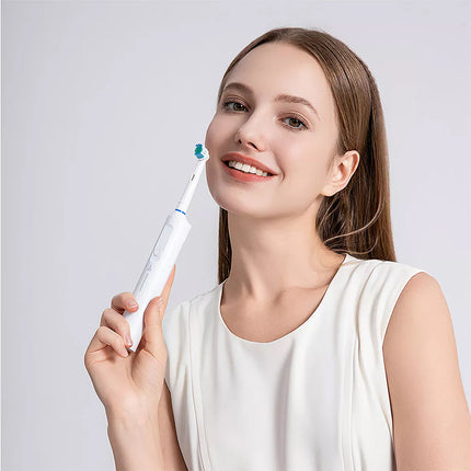 Vitality Precision Clean Rechargeable Electric Toothbrush Timer Travel White