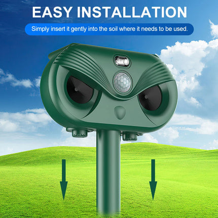 Ultrasonic Bird Repeller Solar LED Pest Control Scarer Deterrent Motion Sensor