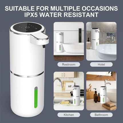 Automatic Soap Dispenser 380ML Rechargeable Touchless Foam Soap Dispenser 4 Leve
