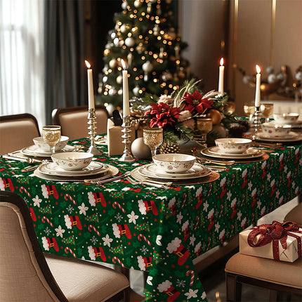 Christmas Tablecloth Rectangle Table Cloth Cover Dinner Party Home Xmas Decors (Christmas-2)