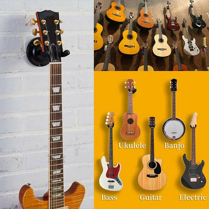 8Pcs Guitar Hanger Wall Mount Holder Hook Rack Bracket Padded Instrument Display