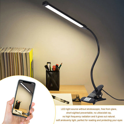 80 LED Adjustable Clip On Desk Lamp USB Flexible Night Reading Study Table Light