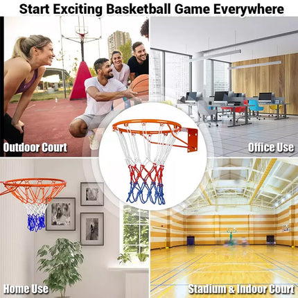 Basketball Ring Hoop Net Wall Mounted Outdoor Hanging Basket Professional 45CM