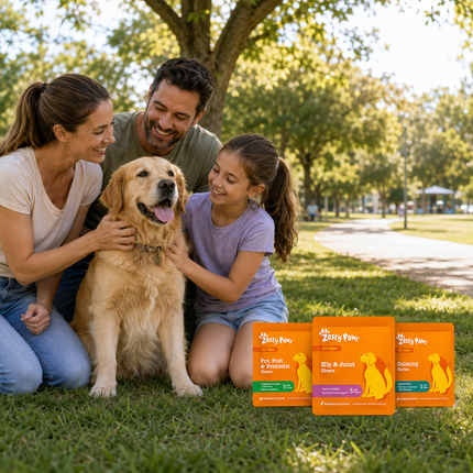 Zesty Paws Dog Travel Bundle 3-Pack 5-Chews Hip Joint Probiotic Calming