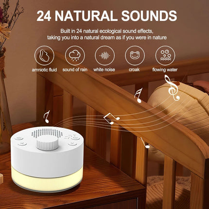 White Noise Sound Machine Sleep Therapy Relaxation for Nature Sounds Warm Light
