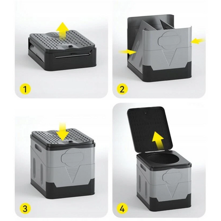 Portable Toilet Mobile Potty Outdoor Folding Toilet Caravan Hiking Camping