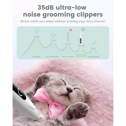 Pet Dog Electric Groomer Trimmer Pet Foot Hair Cat Dog Paw Shaver LED Waterproof