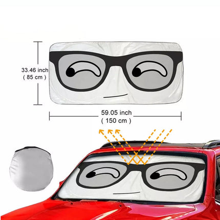 Car Windscreen Sun Shade Folding Windshield Sunshade Front Window Visor Eyes Big