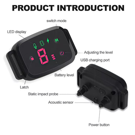 Dog Bark Collar-Compact Anti Barking Remote Stop Training sound-vibrate-shock