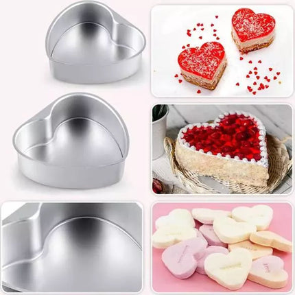 10" Tin Heart Shaped Bread Cake Pan Bakeware Molds Baking Tray Moulds mold