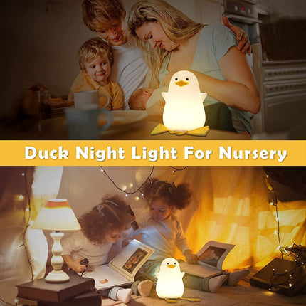 Portable Duck Night Light for Kids Cute Seagull Silicone Dimmable Bedside Lamp