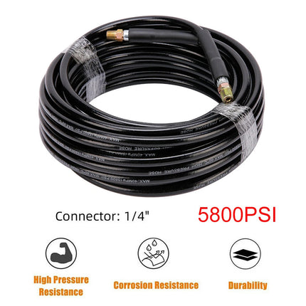 Sewer Jetter for Pressure Washer 49FT Cleaner Hose 5800PSI NPT 1/4" Hose Kit