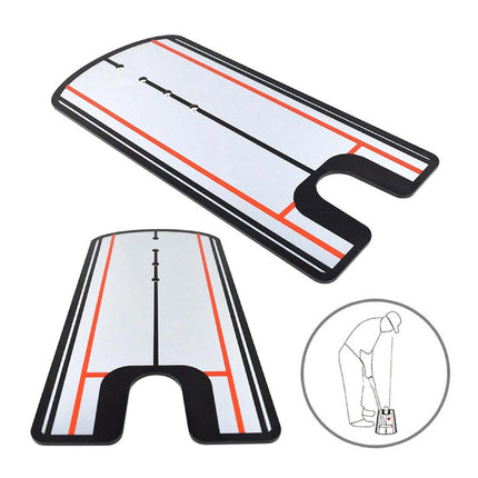 3Pcs Golf Putting Alignment Mirror Portable Practice Putting Trainer Aid