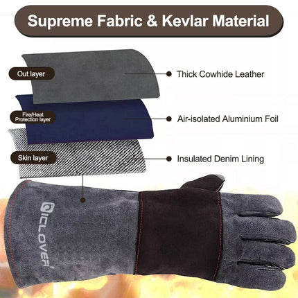 Handling Anti Bite Gloves Training Snake Cat Dog Pet Leather Safety Protective