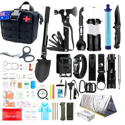 Professional Survival Kit 20 in 1 Tactical Gear for Camping Hunting Hiking