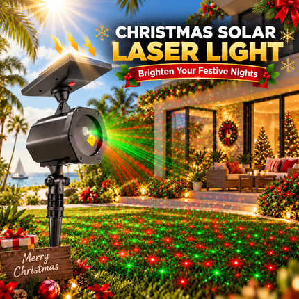 6 in 1 Solar Christmas Laser Projector Lights Outdoor Garden Yard Xmas Party Decor IP65