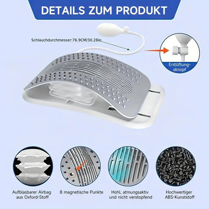 Back Support Stretcher Extender Posture Massager Chiro Lumbar Pain Relief