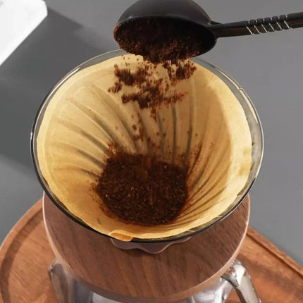500x 102 Coffee Filter Paper Natural Thick Strong Original Wooden Drip Paper