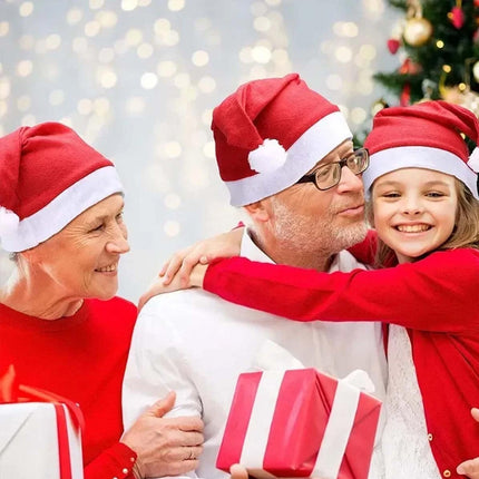20X Adult Santa Hat Christmas Cap Costume Xmas Party Wear Costume Claus Gift