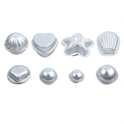16PCS Metal Aluminum Bath Bomb Molds Moulds DIY Homemade Crafting GIFTS 8 Shapes