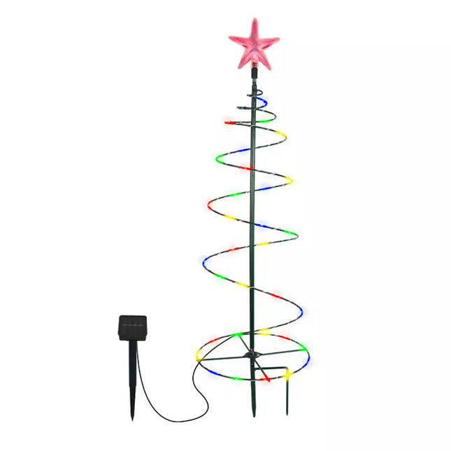 Spiral LED Light Tree Christmas Outdoor Xmas Decor Waterproof Garden 50CM Multicoloured