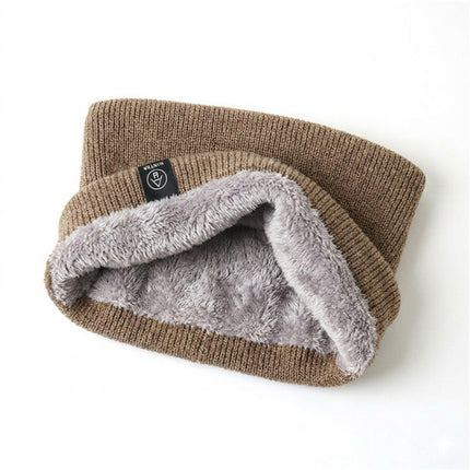 For Women Men Neck Warmer Tube Winter Knitted Scarf Thermal Warm Thicken Chunky Brown