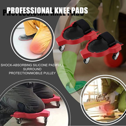 1PCS Rolling Knee Pad, Wheeled Knee Creeper Dolly Knee Pad with Casters
