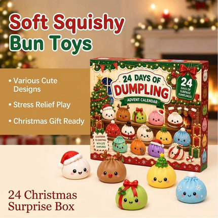 2026 Christmas Squishies Advent Calendar 24 Days Dumpling Toys Boys And  Girls Xmas Gift New