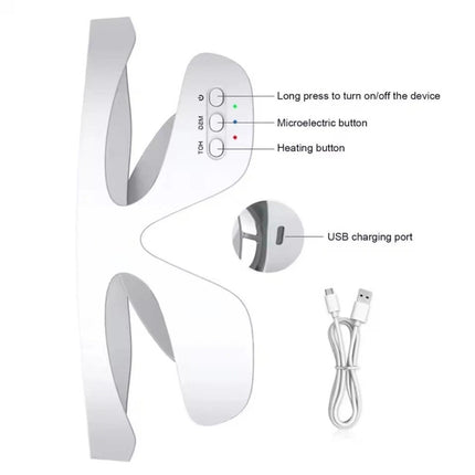 3D Eye Red Light Therapy Under-Eye Glasses for Removal Eye Wrinkles Dark Circles