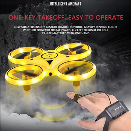 Gesture Control Drone Rechargeable RC Quadcopte W/ Smart Watch Boys And Girls Toys Gift AU