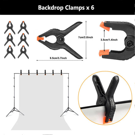 2.5X3M Photograph Background Support Adjustable Photo Backdrop Stand Kit +BAG