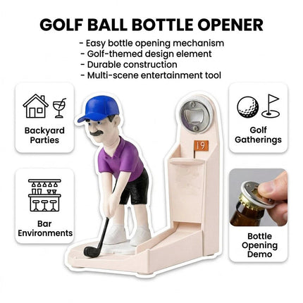Golf Ball Wine Bottle Opener Novelty Metal Corkscrew for Party Games Barware
