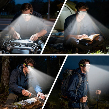 Glasses with Lights Rechargeable Headlamp LED Flashlight Glasses Light
