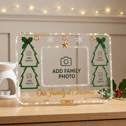Acrylic Family Photo Frame Wall Hanging Clear Photo Frame Dining Table