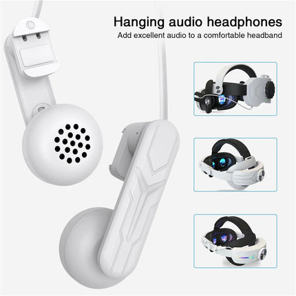 Clip-on Headphones Ultra-soft Immersive Sound Headset VR For Meta Quest 3 / 2