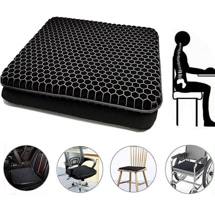 Double Layer Gel Honeycomb Seat Comfort Support Cushion Cooling Flex Pain Relief