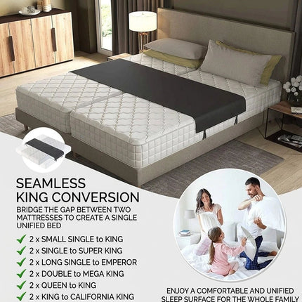 Bed Bridge Twin to King Converter Kit Mattress Extender/ Joiner Connector Strap