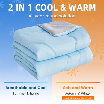 Cooling Comforter Soft Breathable Blanket, Cool Touch Fabric Quilt for Hot Sleepers