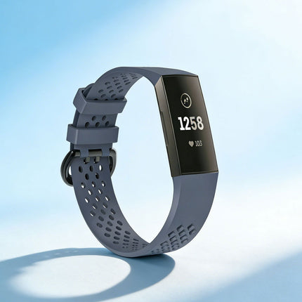 Fitbit Charge 3 4 Watch Soft Silicone Sports Replacement Band Wrist Strap Rock Grey