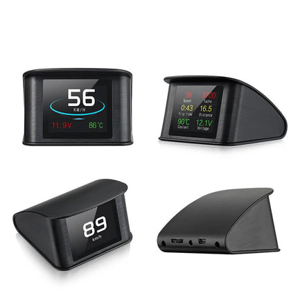Smart Car HUD P10 Digital Head Up LCD Display Speedometer OBD 2 Scanner Upgrade