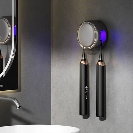 UV Toothbrush Cleaner Sanitizer Holder Air Drying USB Rechargeable Wall Mount