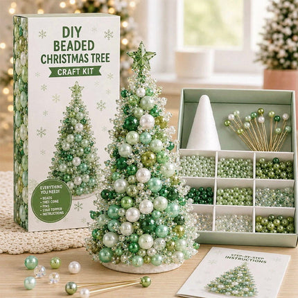 Sparkling Dreamy Beaded Christmas Tree DIY Kit Home Decoration Green