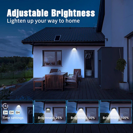 2PK 30000LM Solar Flood Lights Security Wall Yard Street Lamp Path Lamps Outdoor