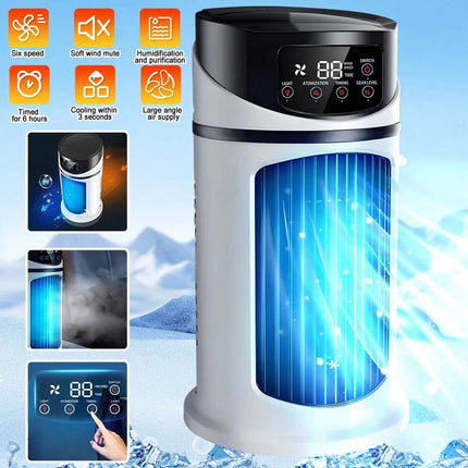 Multifunction Cooling Fan Air Cooler Spray Conditioner Personal Silent Desk fan